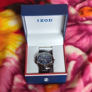Izod Navy and Silver Men's Watch